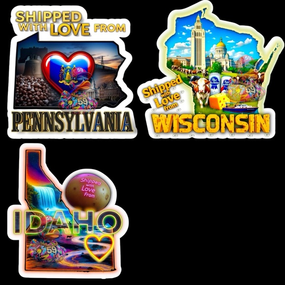 Your State Sticker Pack of 40! - Picture 3 of 3